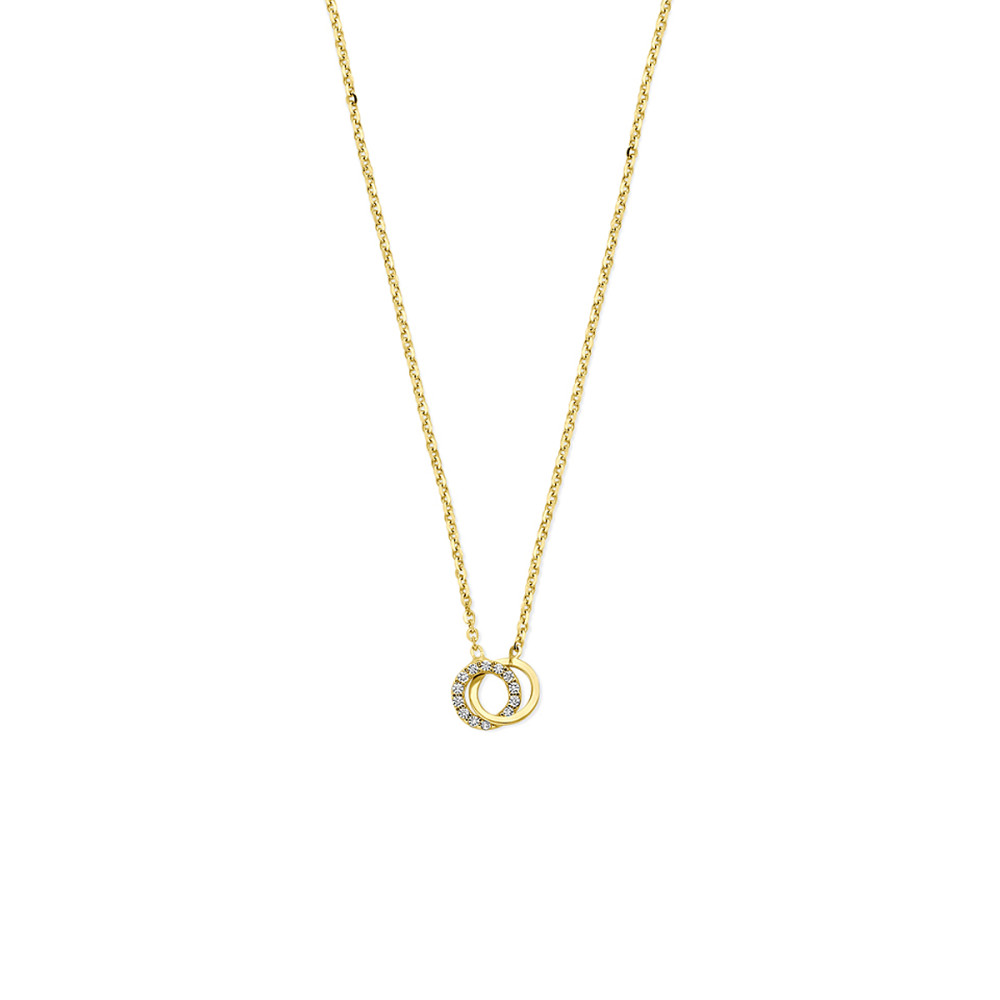 ketting-14-karaat-goud-rond-zirkonia-glanzend-lengte-40-42-44-cm