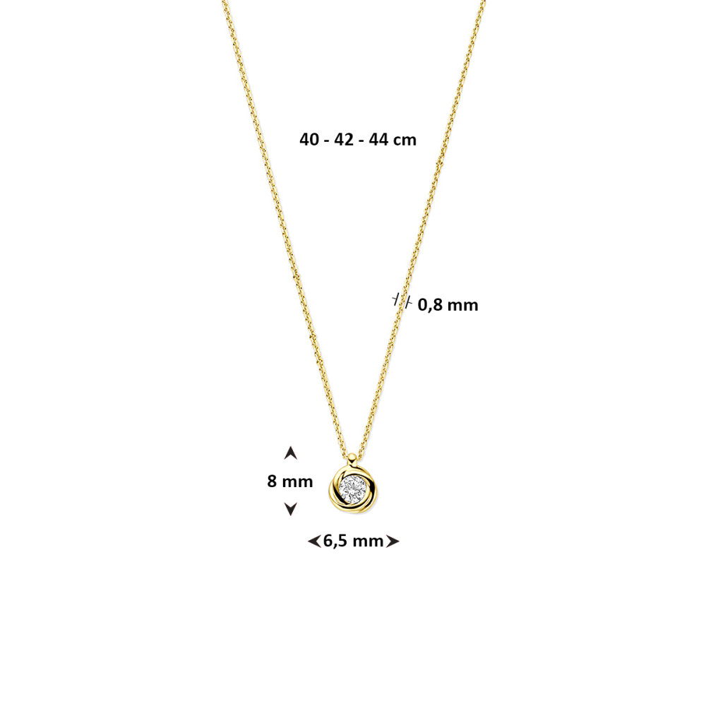 ketting-14-karaat-goud-zirkonia-hanger-jasseron-glanzend-lengte-40-42-44-cm