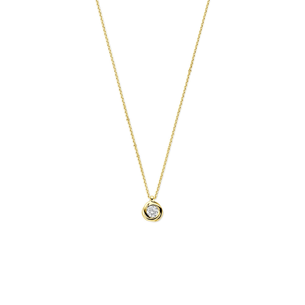 ketting-14-karaat-goud-zirkonia-hanger-jasseron-glanzend-lengte-40-42-44-cm