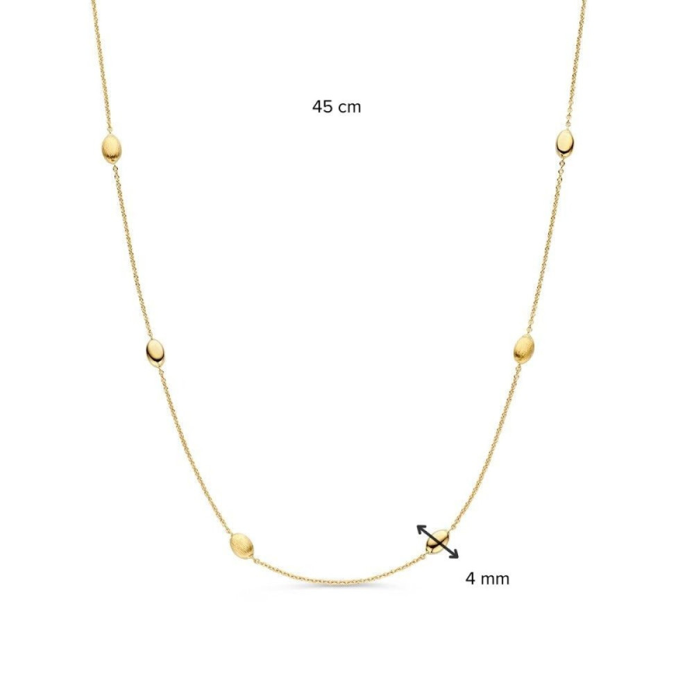 ketting-14-karaat-gouden-matte-en-glanzende-ovaaltjes-4-mm-breedte-lengte-45-cm