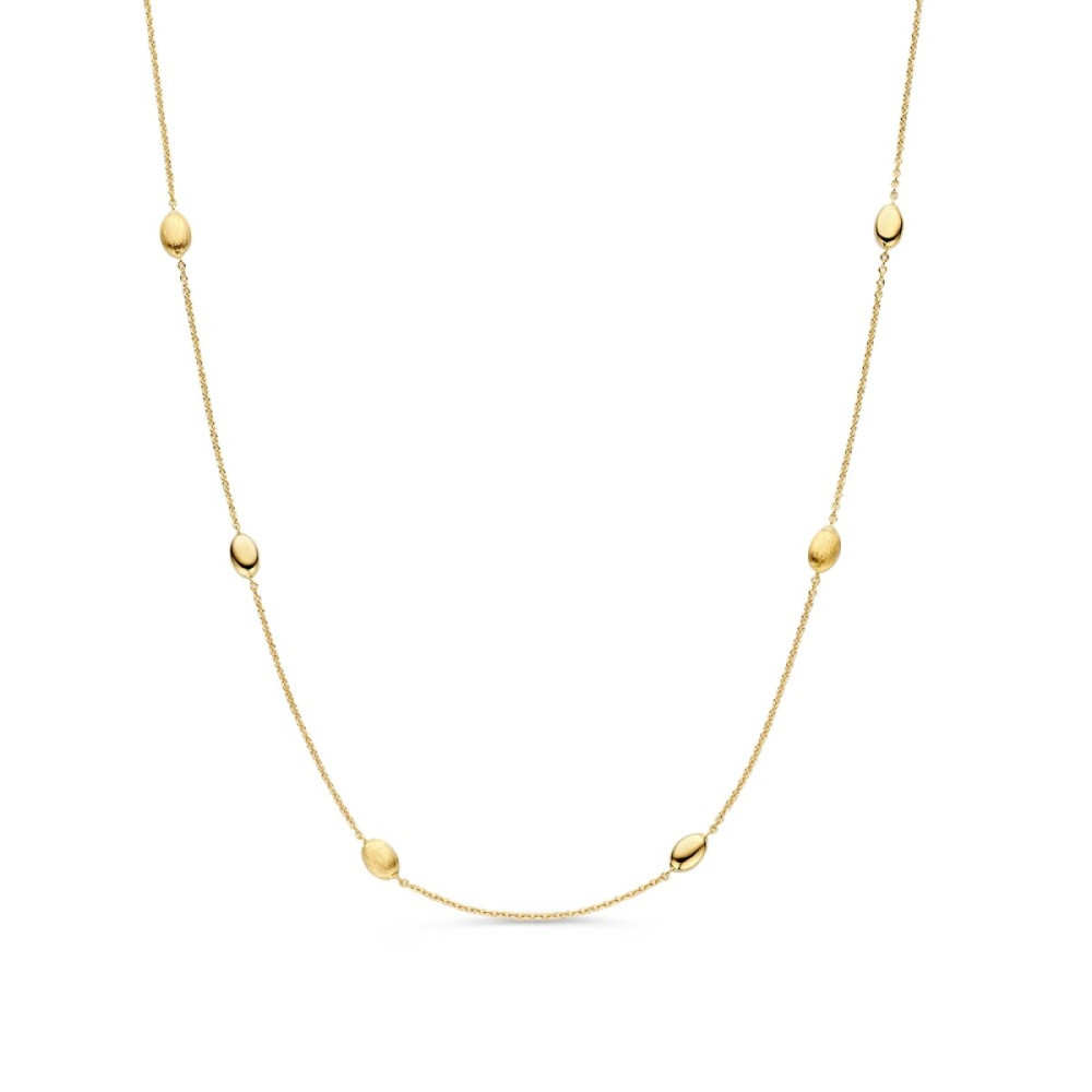 ketting-14-karaat-gouden-matte-en-glanzende-ovaaltjes-4-mm-breedte-lengte-45-cm