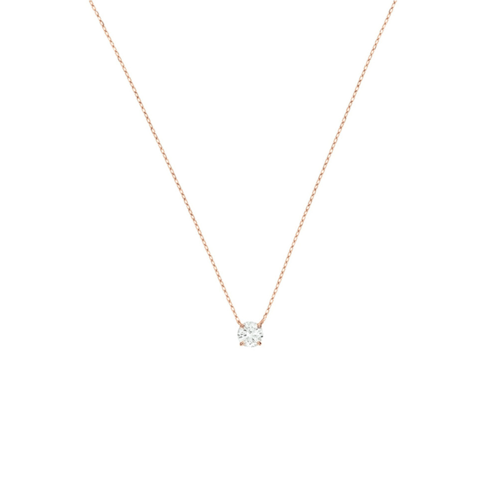 ketting-14-karaat-rosegoud-zirkonia-transparant-anker-glanzend-lengte-40-42-44-cm