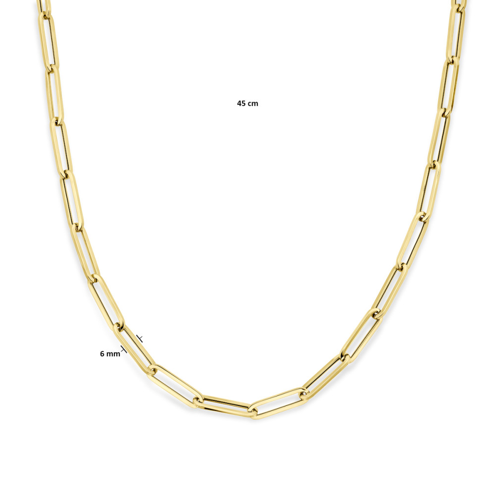 ketting-18-karaat-gouden-paperclip-schakels-6-mm-breedte-lengte-45-cm