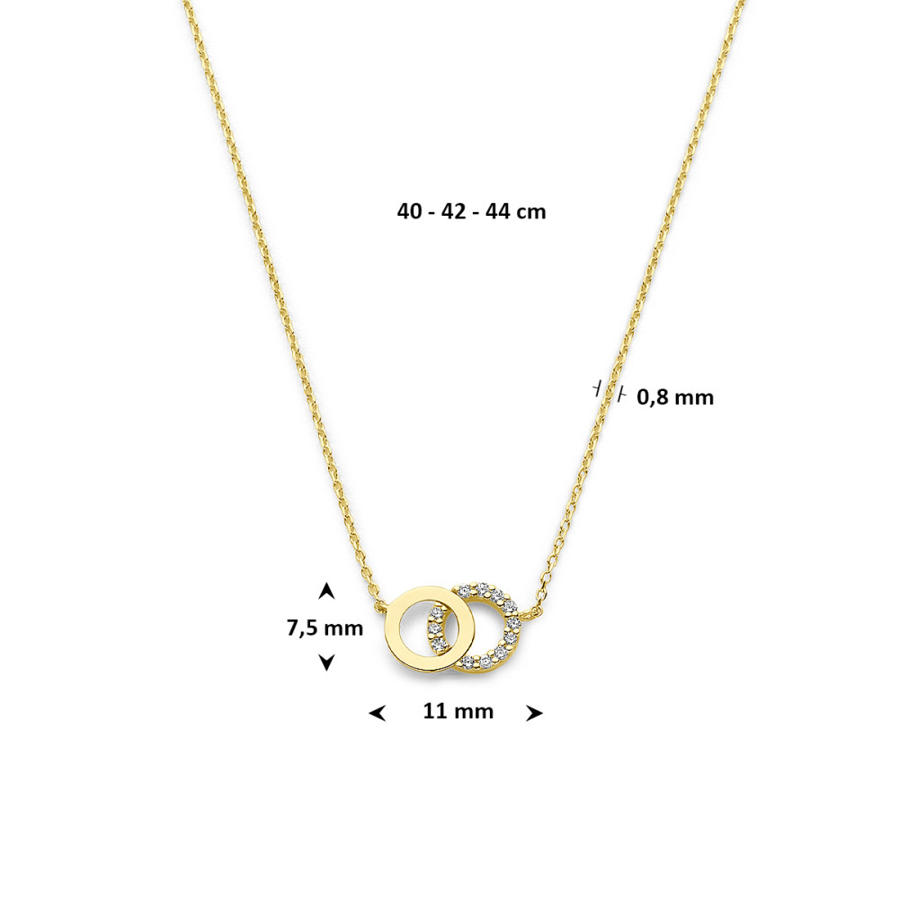 ketting-9-karaat-goudkleurig-verbonden-glanzende-en-zirkonia-cirkel-breedte-0-8-mm-lengte-40-42-44-cm