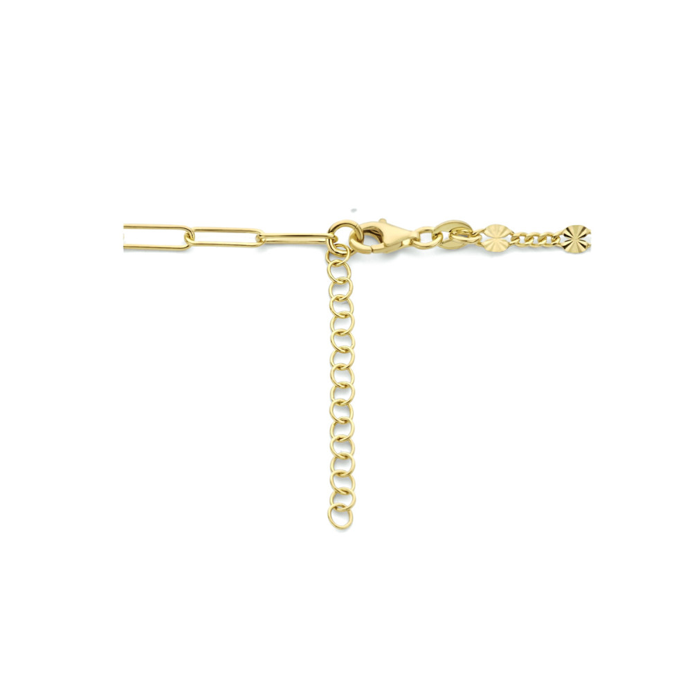 ketting-goudkleurige-paperclip-schakels-en-gediamanteerde-plaatjes-3-8-mm-breedte-lengte-41-45-cm