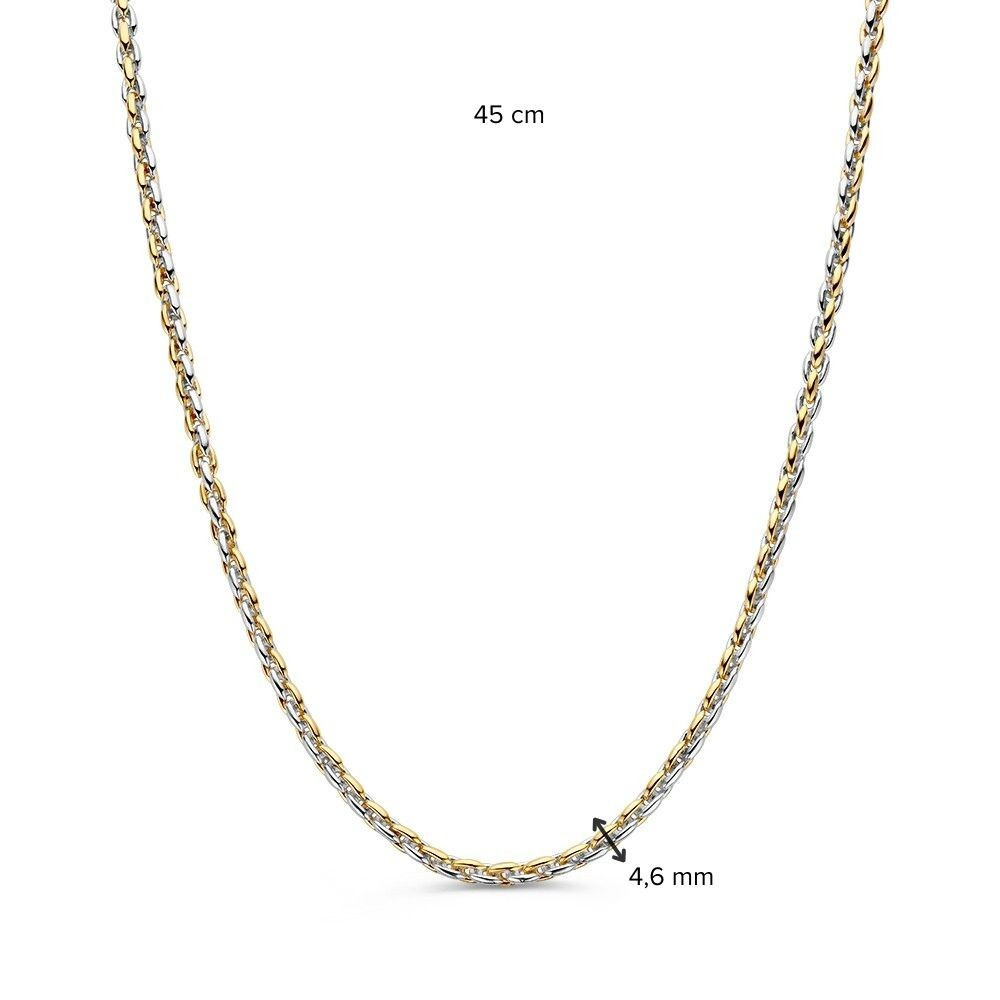 ketting-met-gedraaide-schakels-in-14-karaat-goud-en-witgoud-46-mm-breed-lengte-45-cm