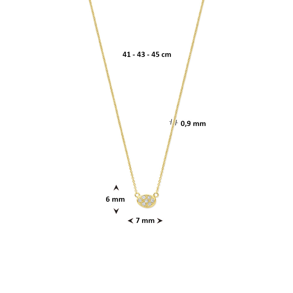 ketting-met-hanger-14-karaat-goud-anker-diamant-0075-crt-glanzend-lengte-41-43-45-cm