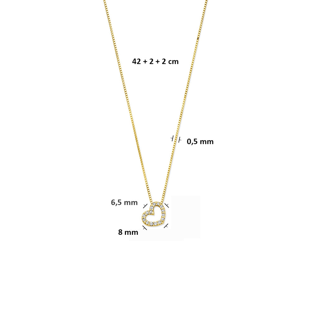 ketting-met-hanger-14-karaat-goud-hartje-008-crt-lab-diamant-glanzend-lengte-40-42-44-cm