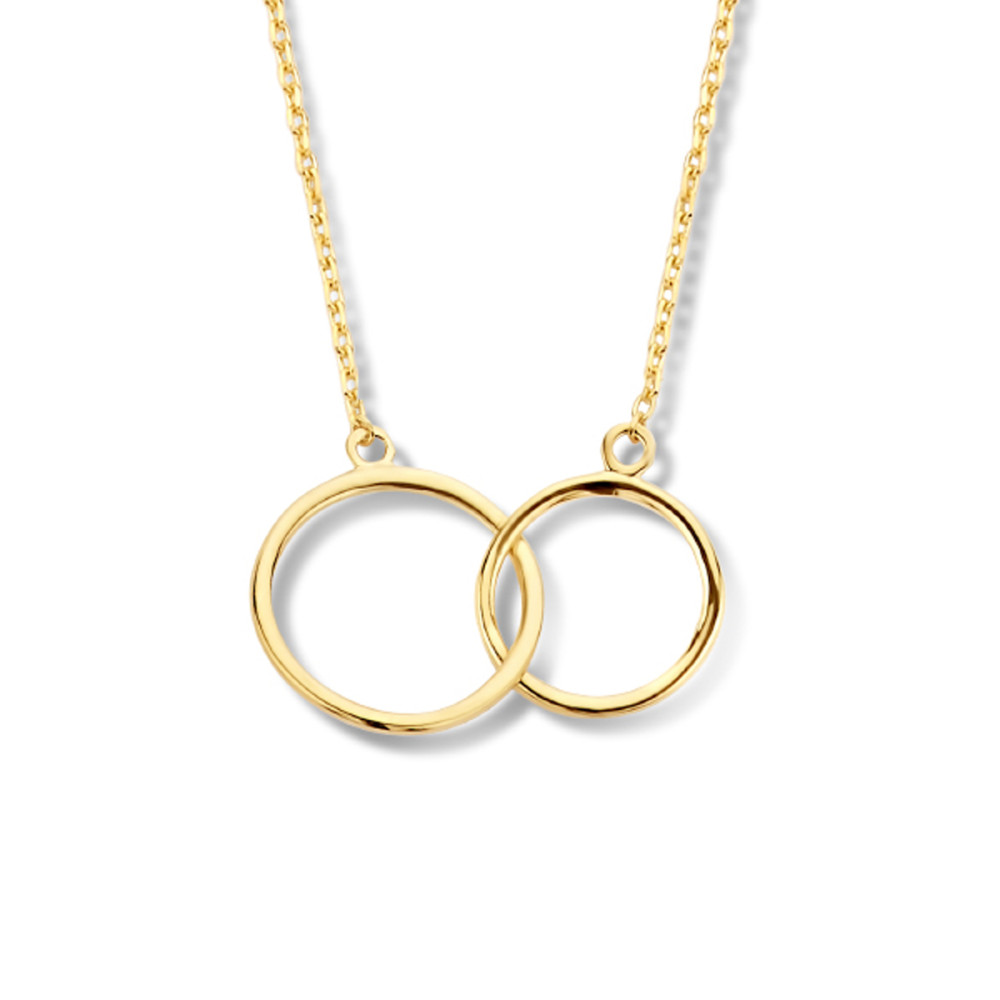 ketting-met-hanger-9-karaat-goudkleurig-glanzend-cirkels-lengte-40-42-44-cm