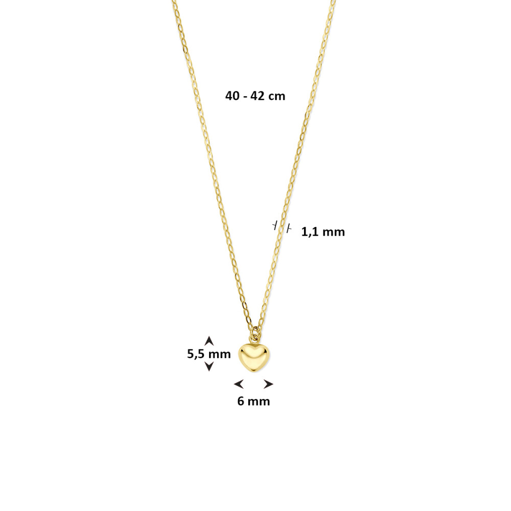 ketting-met-hanger-hartje-14-karaat-goud-anker-glanzend-lengte-40-42-cm