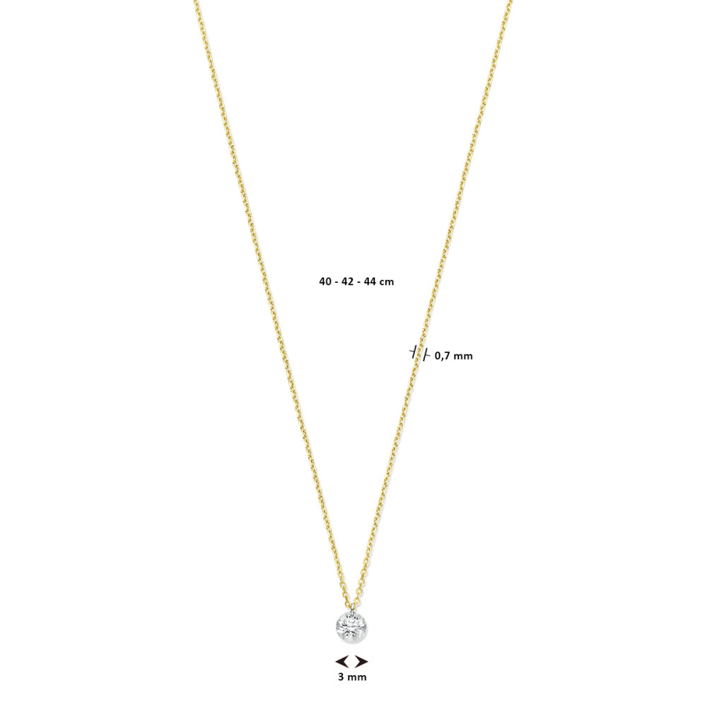 ketting-met-ronde-hanger-18-karaat-goud-0-20-crt-diamant-glanzend-lengte-40-42-44-cm