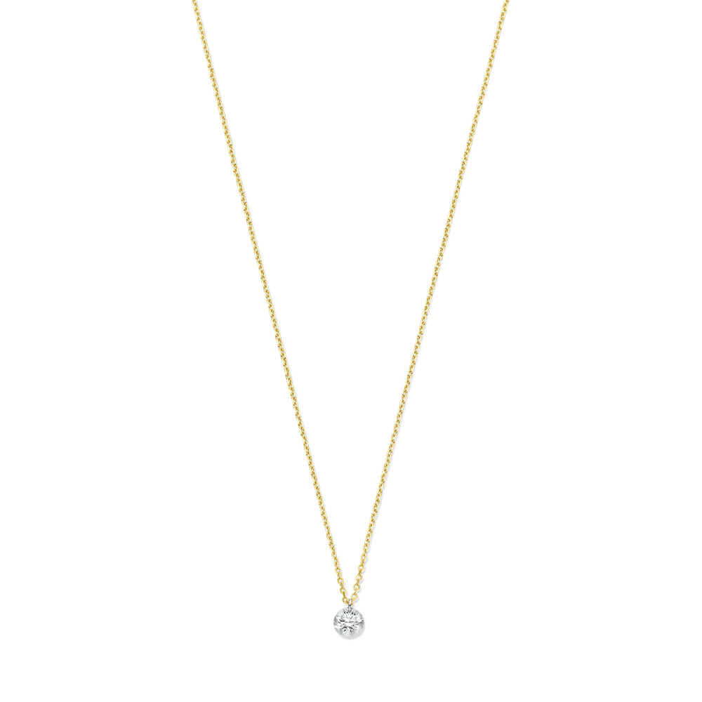 ketting-met-ronde-hanger-18-karaat-goud-0-20-crt-diamant-glanzend-lengte-40-42-44-cm