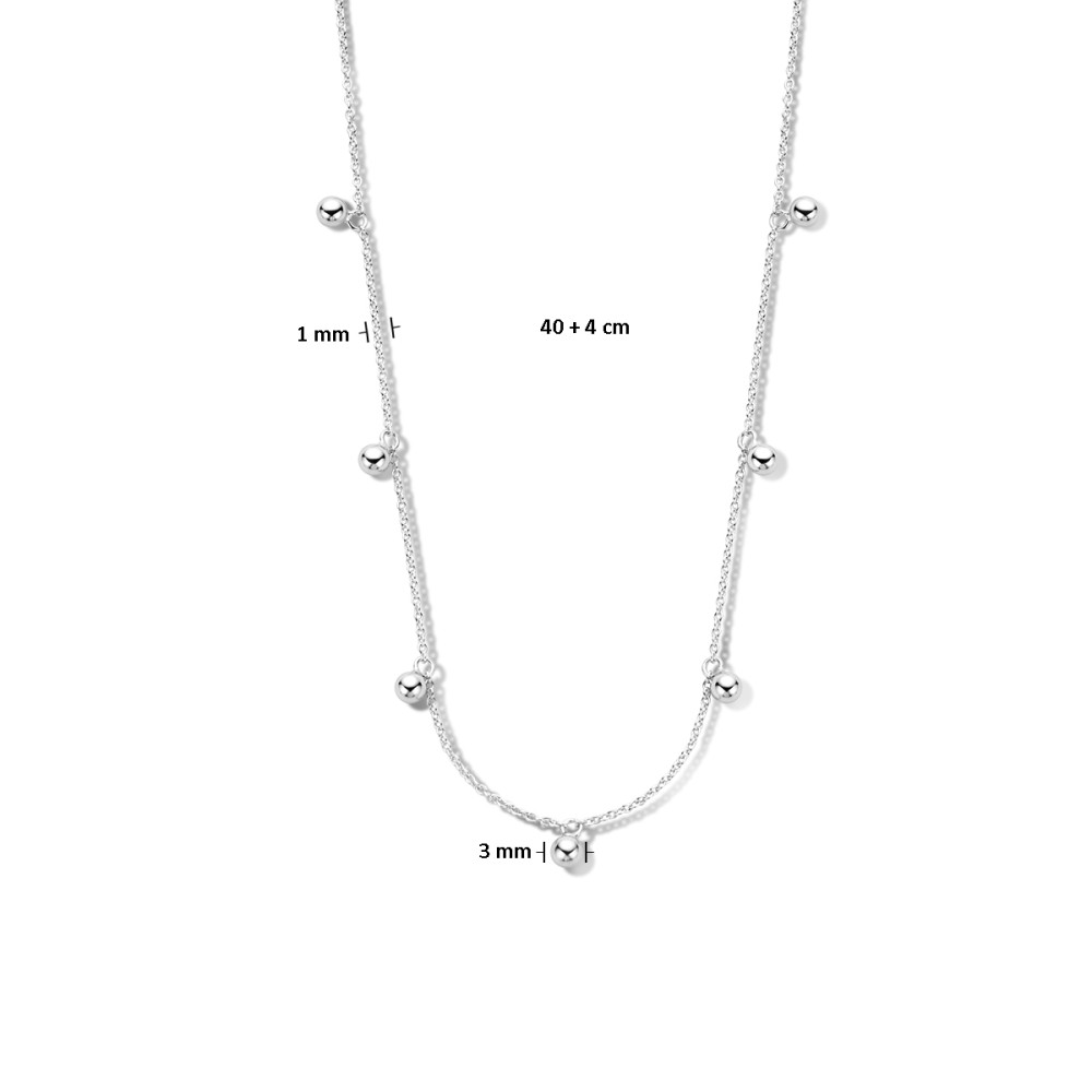 ketting-zilver-ronde-bolletjes-hangers-gerhodineerd-1-mm-breedte-lengte-40-44-cm
