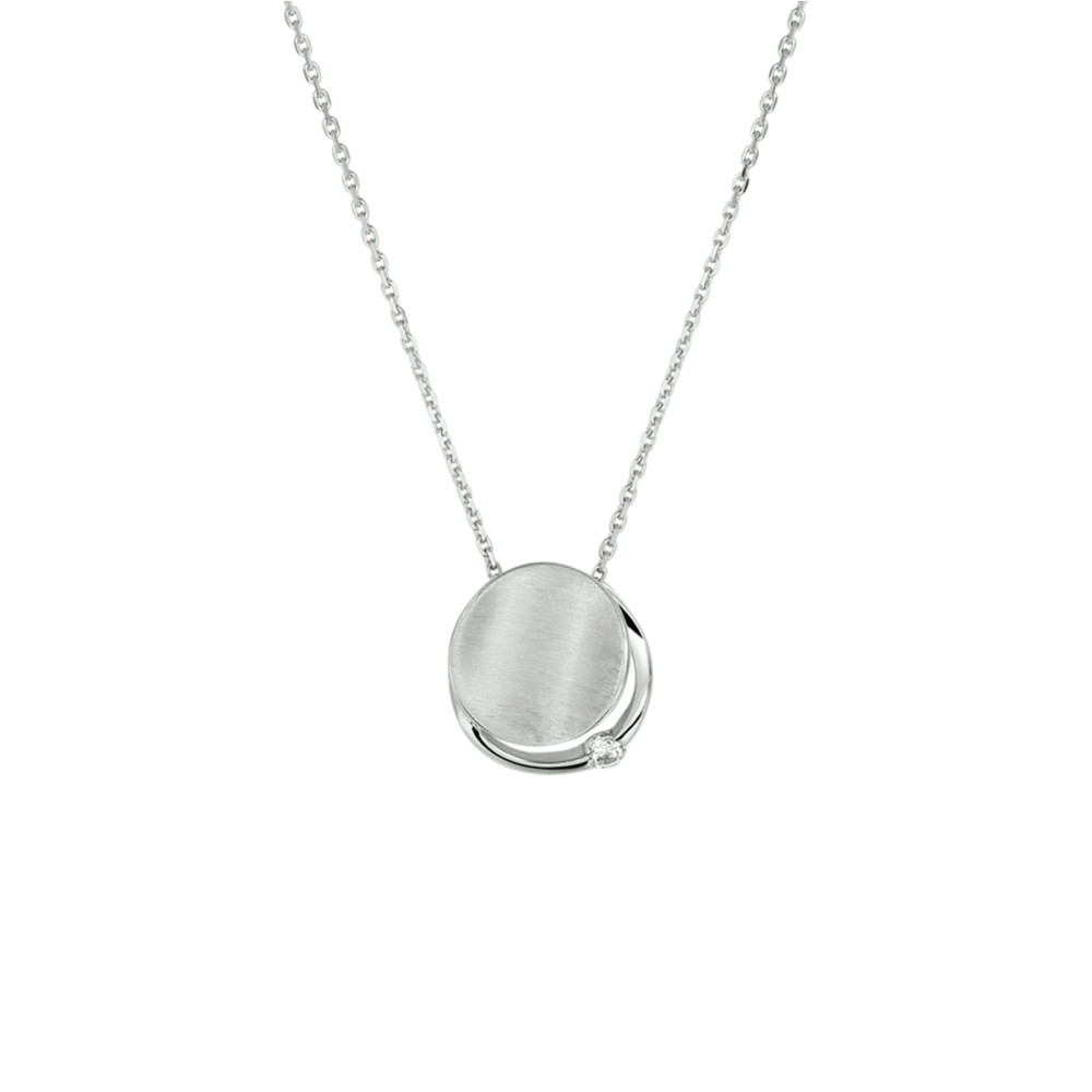 ketting-zilver-ronde-matte-hanger-en-glanzend-zirkonia-boogje-1-3-mm-breedte-lengte-41-45-cm