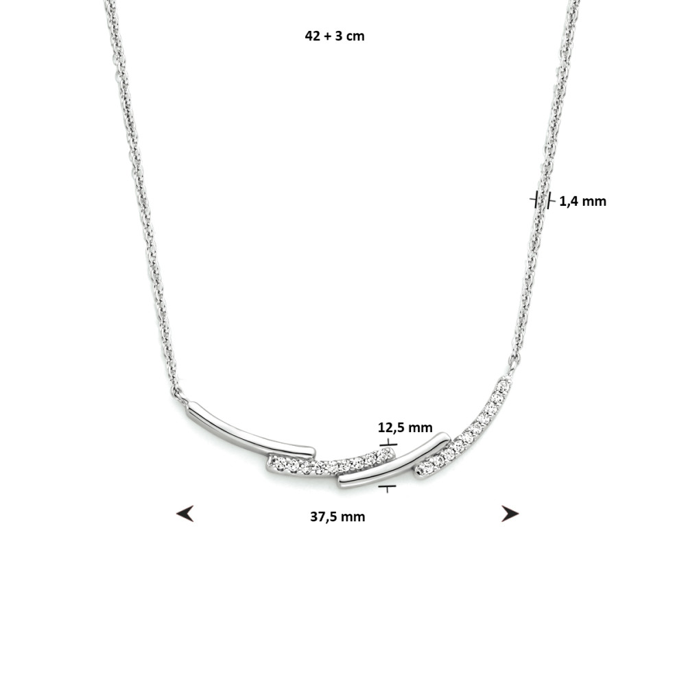 ketting-zilver-vier-gebogen-staafjes-zirkonia-en-glanzend-lengte-42-45-cm