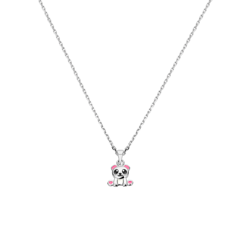 kinder-ketting-zilver-panda-hanger-en-roze-emaille-accenten-lengte-36-40-cm