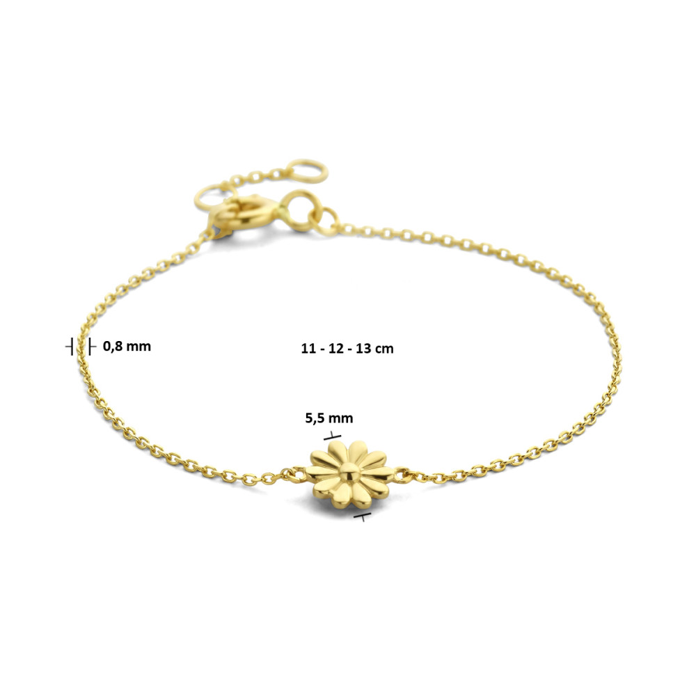 kinderarmband-14-karaat-goud-ovale-schakels-bloemvorm-0-8-mm-lengte-11-12-13-cm