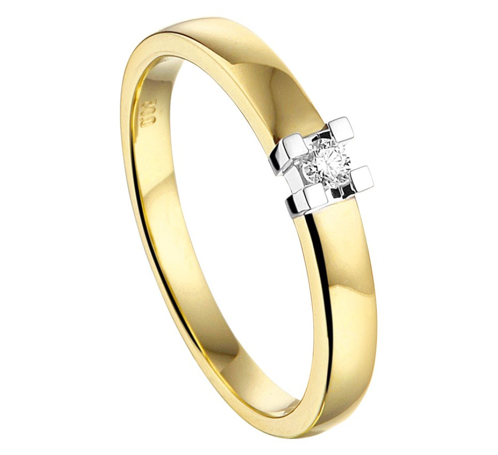 klassieke-solitair-ring-van-14-karaat-bicolor-goud-met-centrale-diamant-van-0-05-crt-in-vierkante-zetting