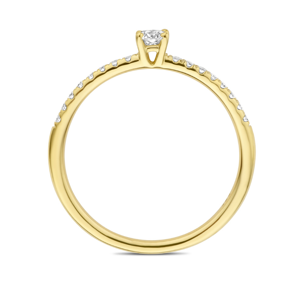 klassieke-solitair-ring-van-14-karaat-geelgoud-met-centrale-diamant-en-pave-gezette-zijstenen-totaal-0-30-crt