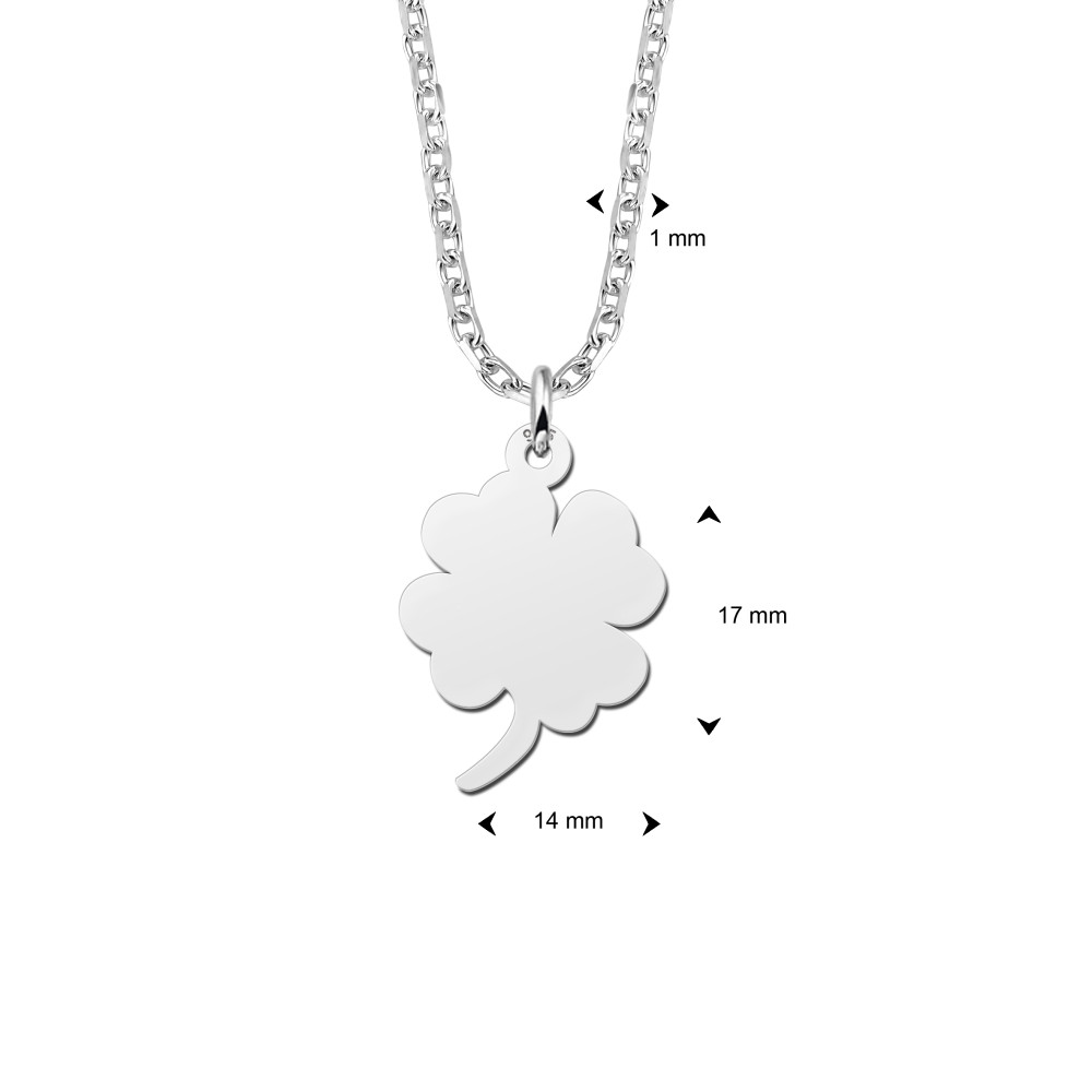 klavertje-vier-ketting-met-hanger-zilver-lengte-verstelbaar-45-50-cm