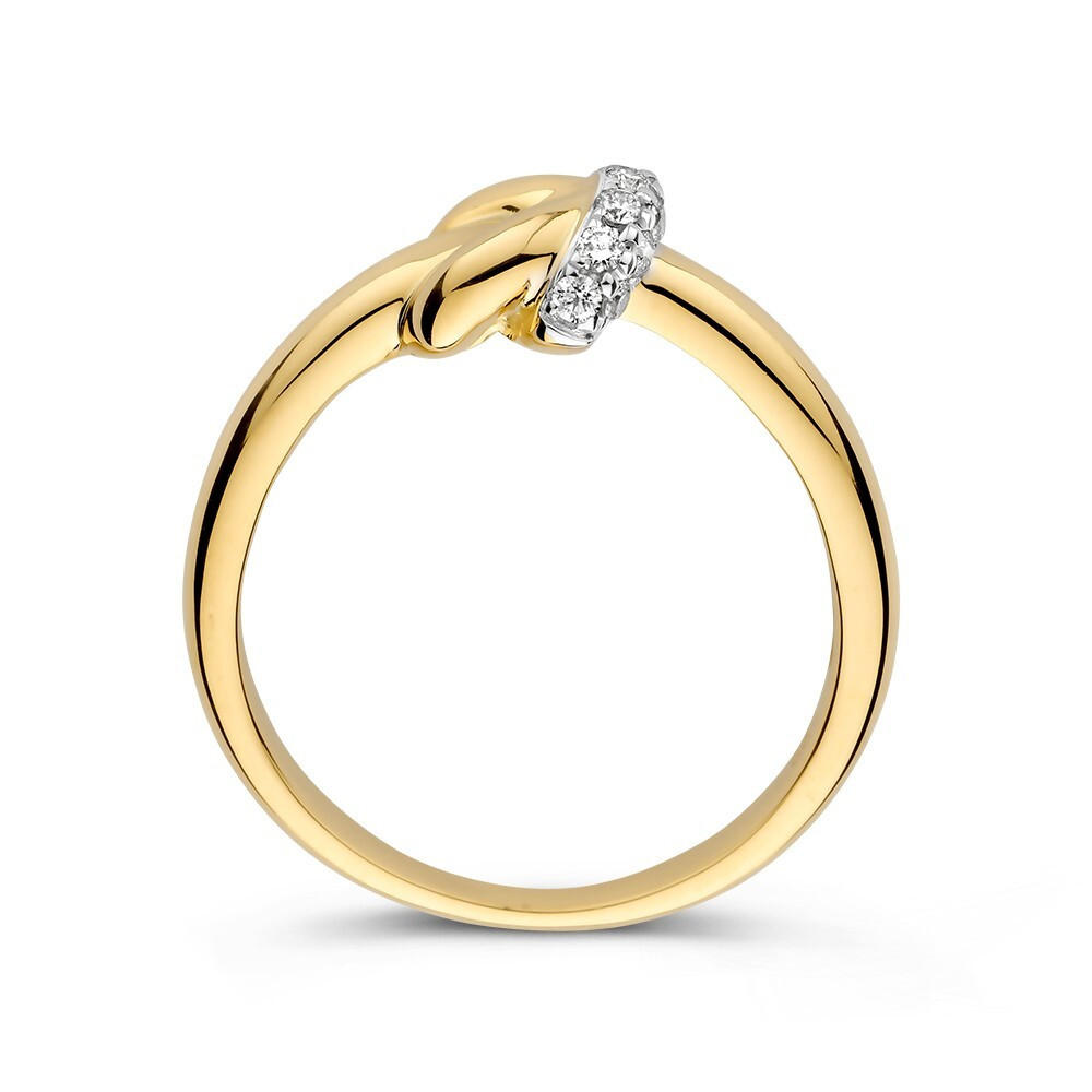 knoop-ring-van-14-karaat-goud-met-diamanten-0-17-crt-en-7-5-mm-breed