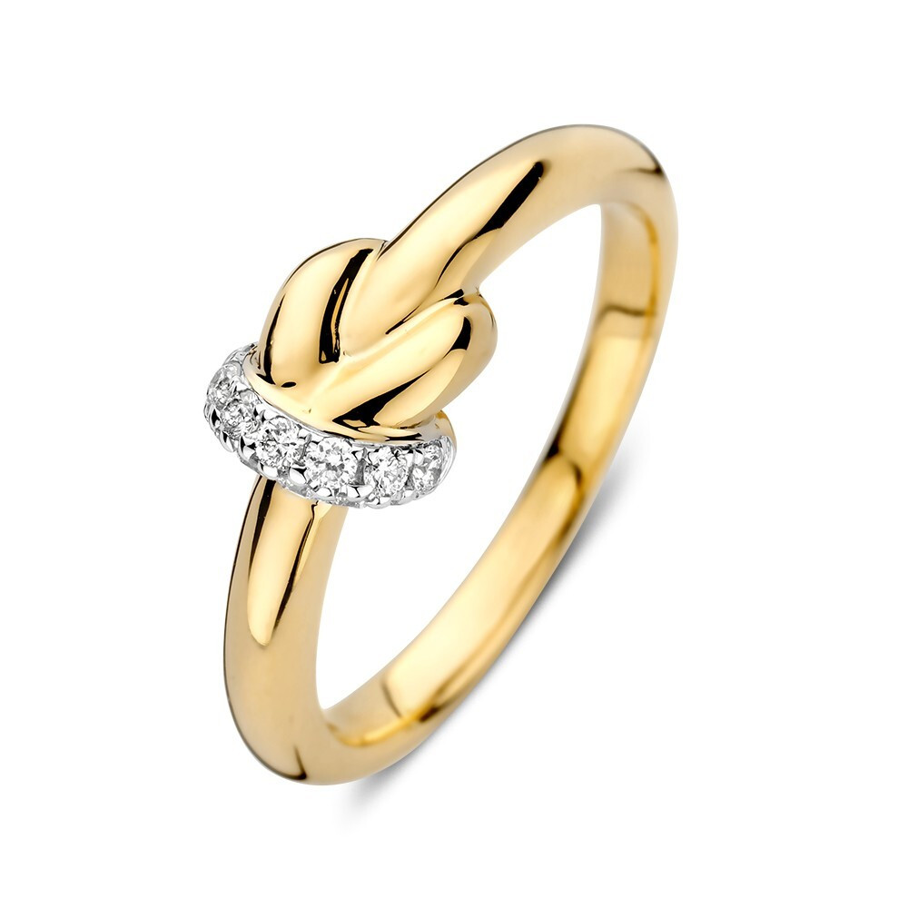 knoop-ring-van-14-karaat-goud-met-diamanten-0-17-crt-en-7-5-mm-breed