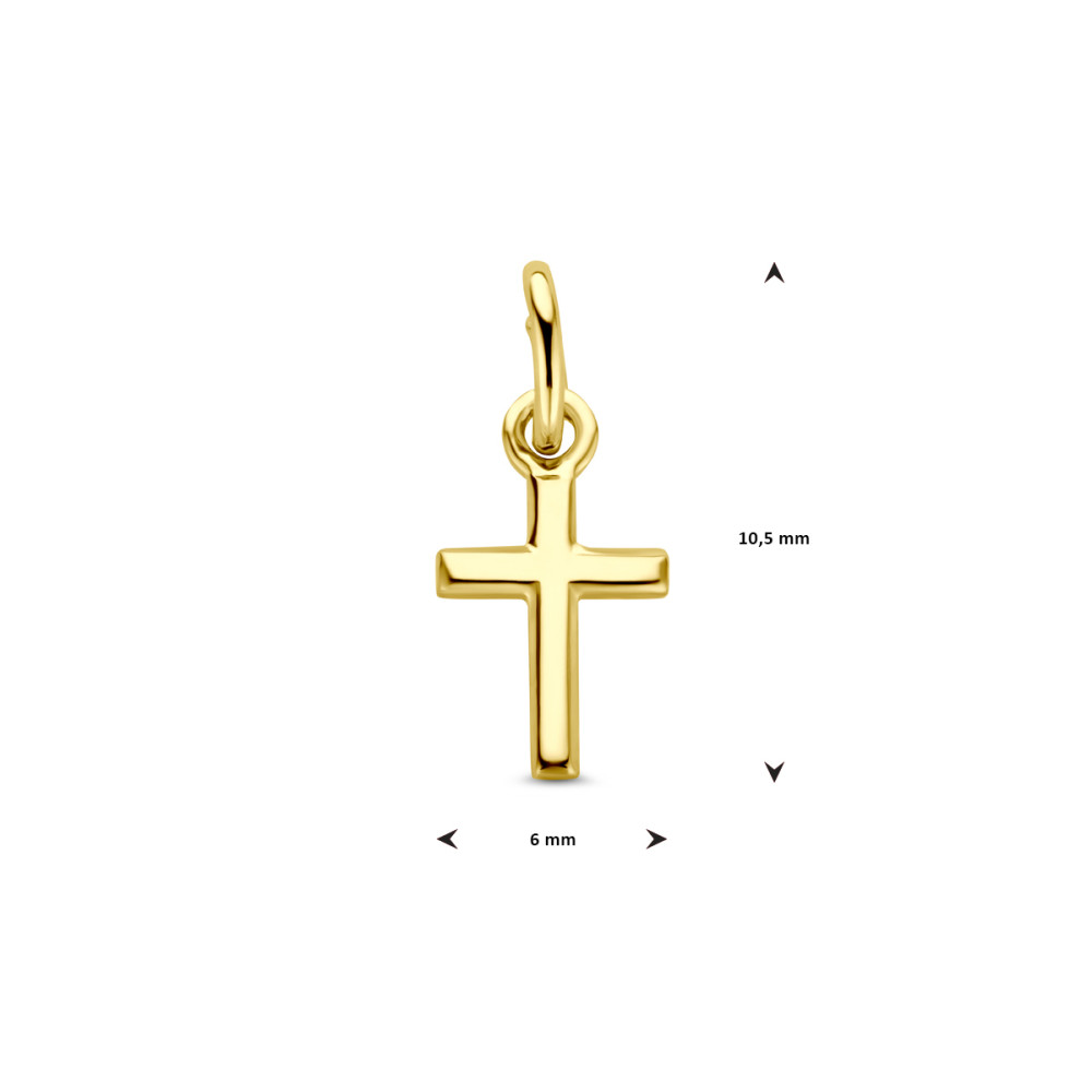 kruisje-14-karaat-goud-glanzende-afwerking-6-mm-breed-x-10-5-mm-hoog
