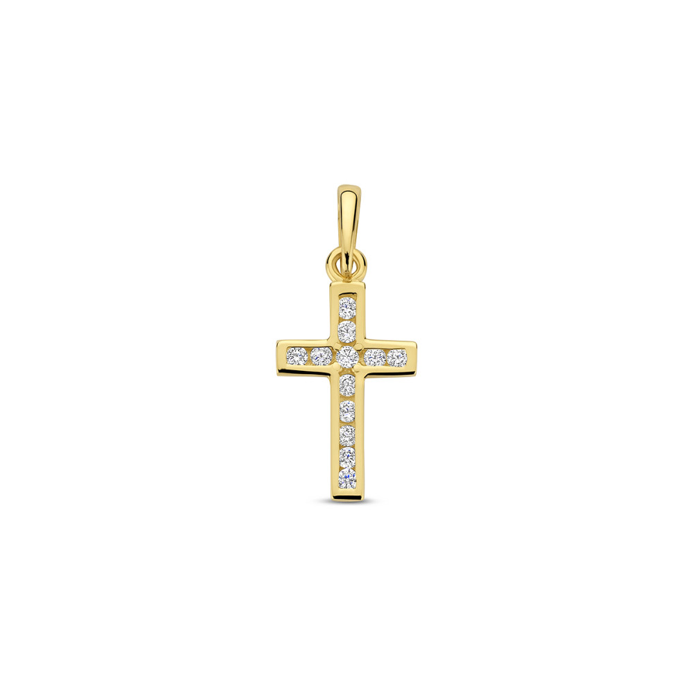 kruisjes-hanger-9-karaat-goudkleurig-zirkonia-glanzend-8-mm-breed-x-12-5-mm-hoog