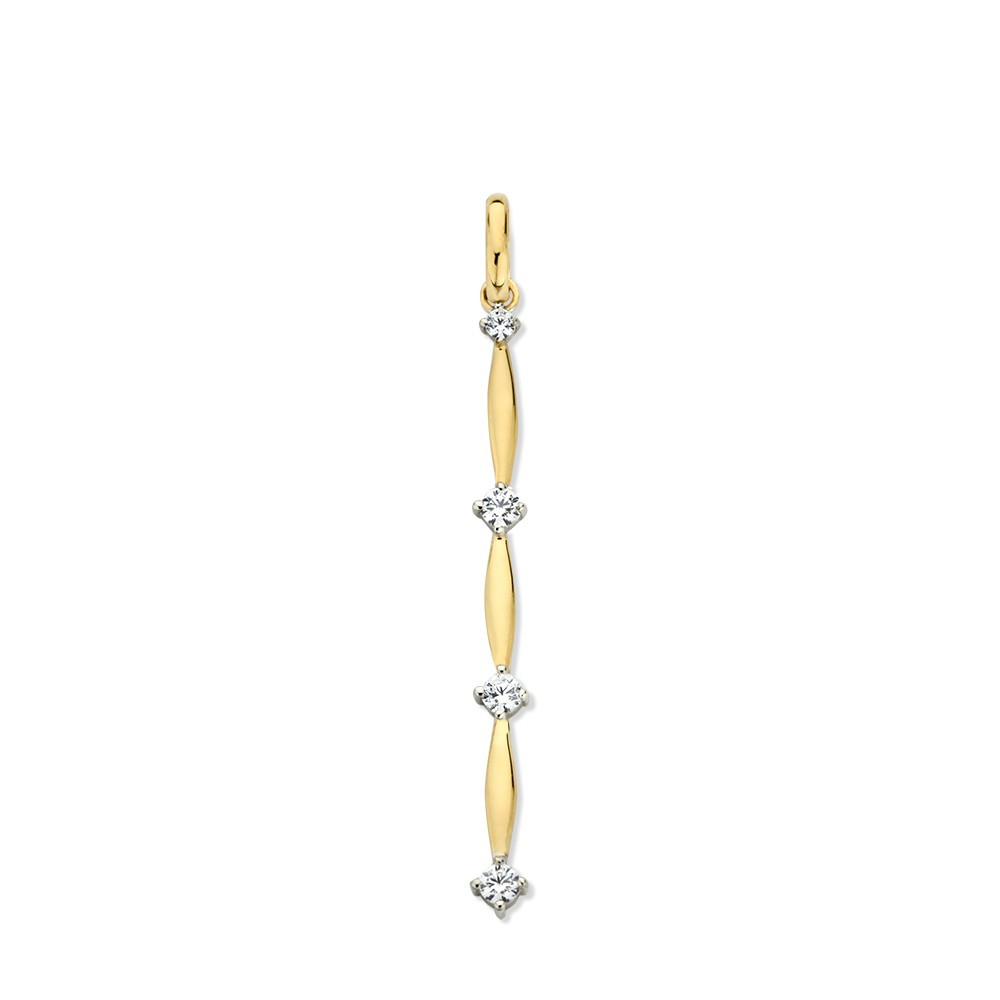 langwerpige-gouuden-hanger-met-vier-zirkonia-stenen-3-mm-breed-hoogte-36-mm