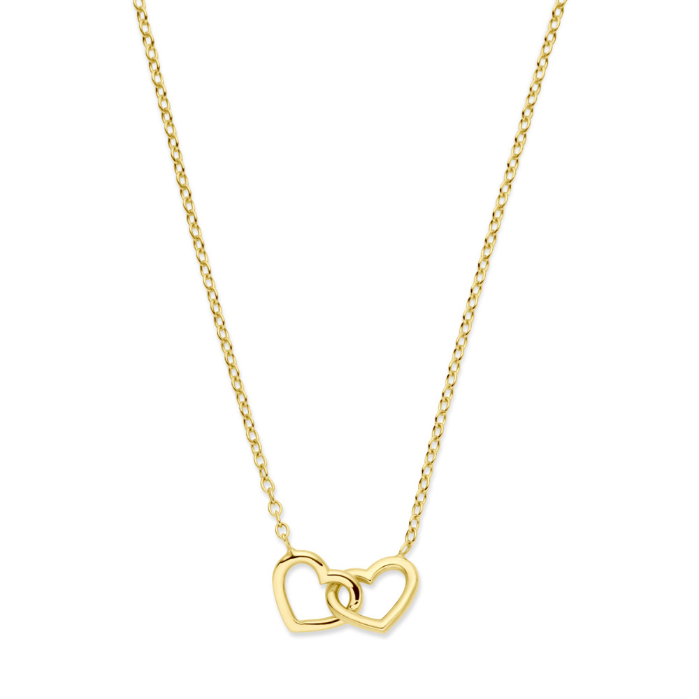mooie-14-karaat-gouden-ketting-met-twee-verbonden-hartjes-lengte-40-42-44-cm