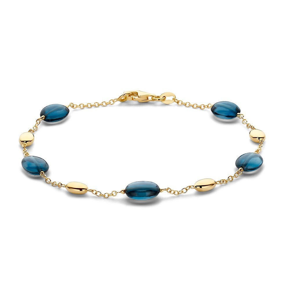 mooie-armband-met-ovale-schakels-van-topaas-en-glanzend-goud-lengte-19-cm