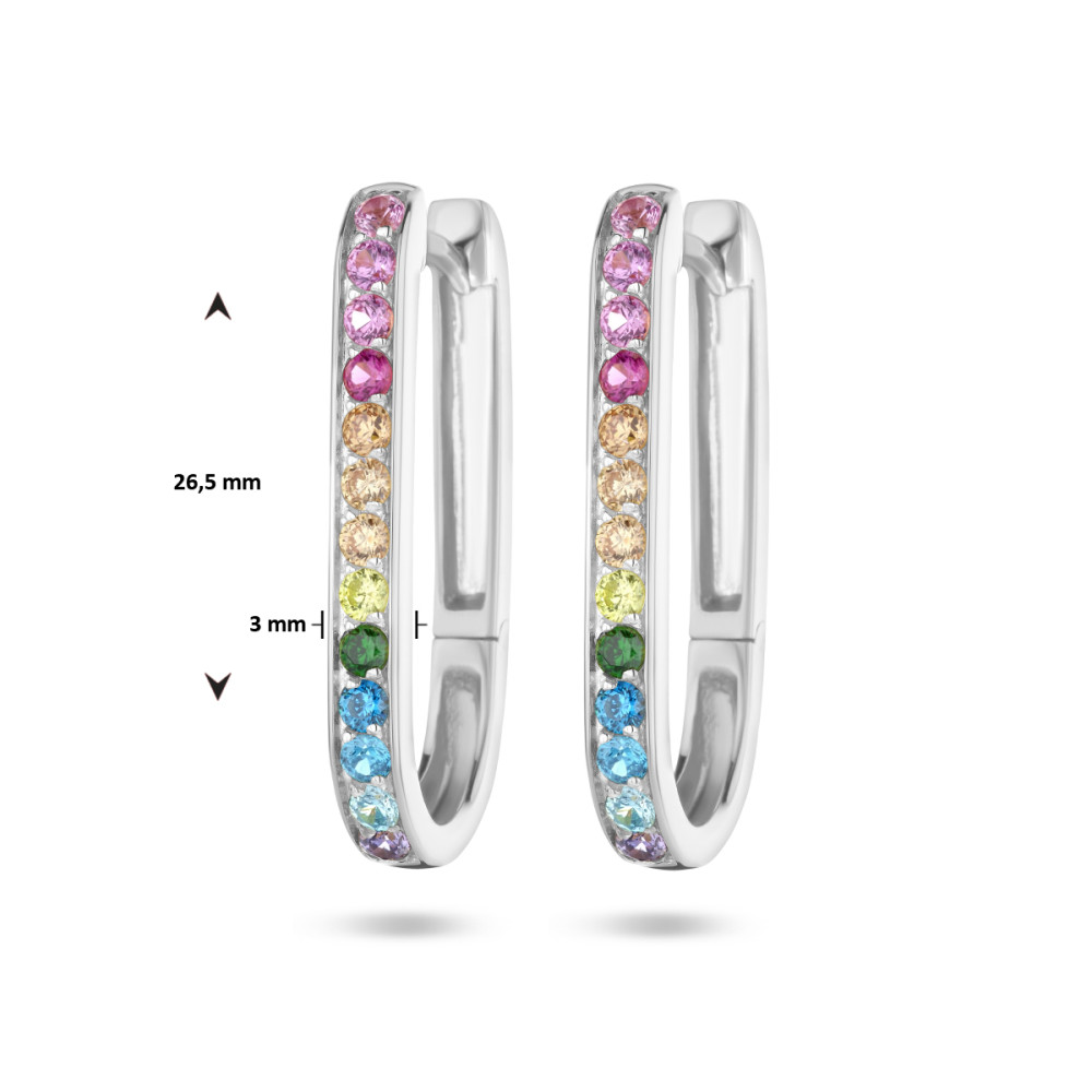 mulitcolor-ovale-oorringen-zilver-en-zirkonia-3-mm-breed-x-27-mm-hoog