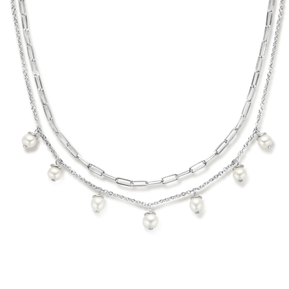 multi-collier-2-3-mm-parelketting-gerhodineerd-zilver-lengte-verstelbaar-42-45-cm