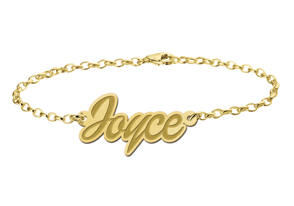 names4ever-mj010976-gouden-naamarmband-met-delicate-schakels-en-gepersonaliseerde-hanger-joyce