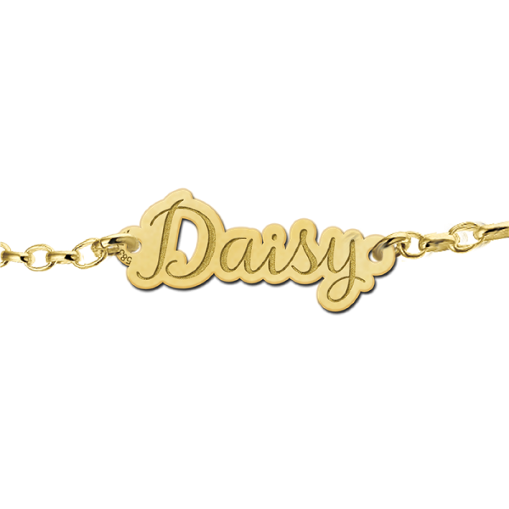 names4ever-mj010977-gouden-naamarmband-met-fijne-schakelstructuur-en-uitgesneden-daisy