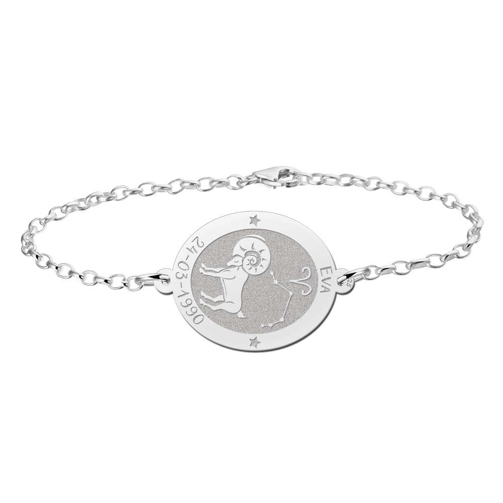 names4ever-mj016540-zilveren-gepersonaliseerde-schakelarmband-met-sterrenbeeld-en-gravure-optie