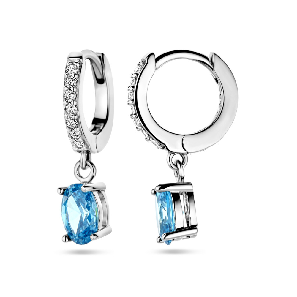 oorringen-blauwe-zirkonia-hangers-ovaal-zilver-925-glanzend-19-mm-hoog