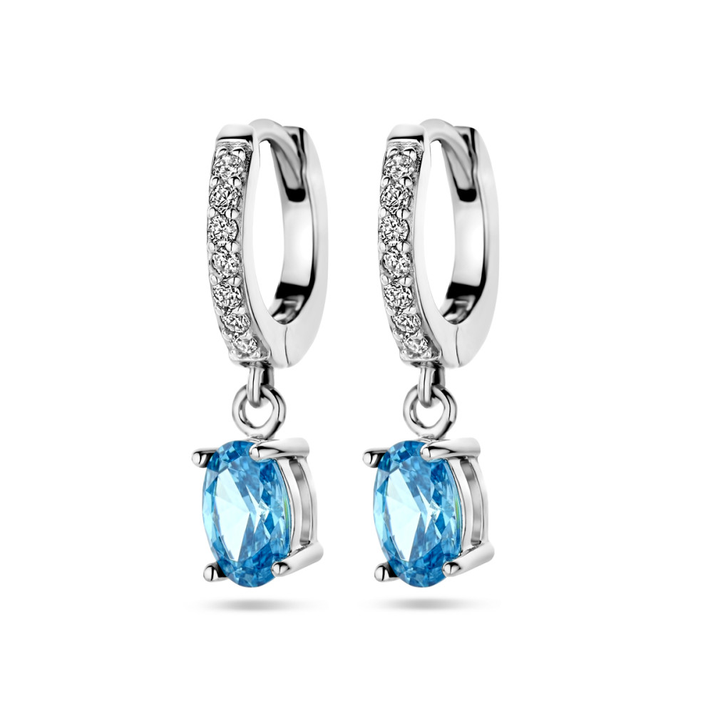 oorringen-blauwe-zirkonia-hangers-ovaal-zilver-925-glanzend-19-mm-hoog