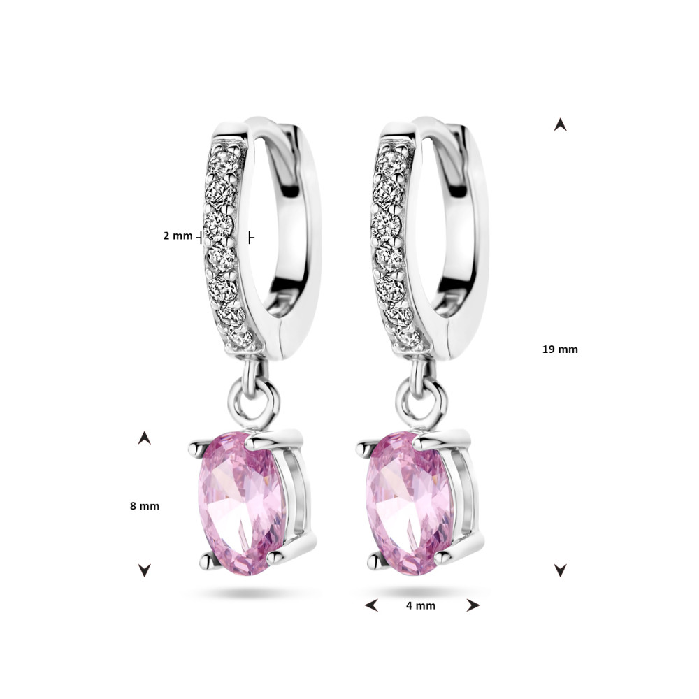 oorringen-met-hangers-925-zilver-roze-zirkonia-ovaal-19-mm-hoog