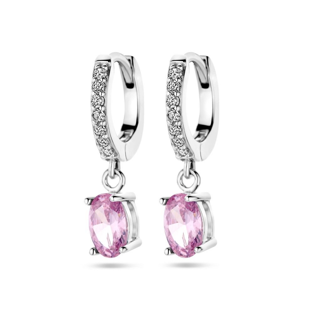oorringen-met-hangers-925-zilver-roze-zirkonia-ovaal-19-mm-hoog