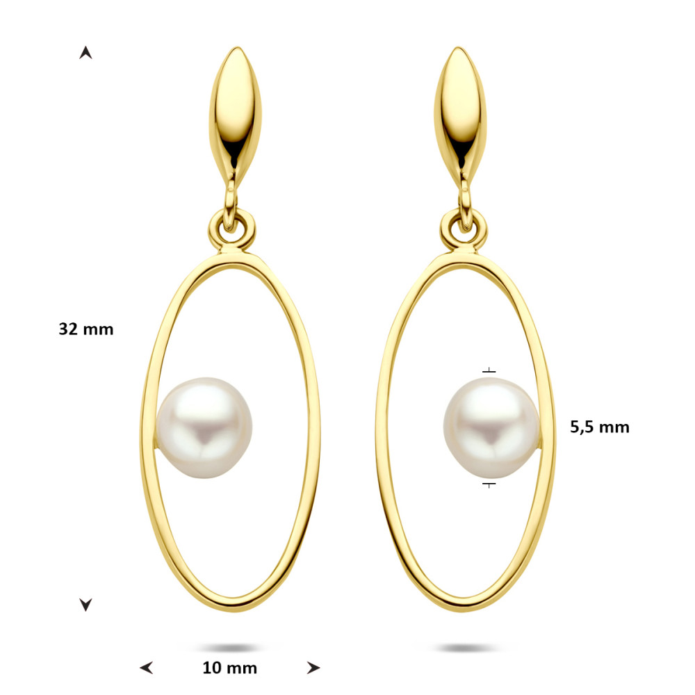 open-ovale-oorhangers-14-karaat-goud-witte-parel-10-mm-breed-x-32-mm-hoog