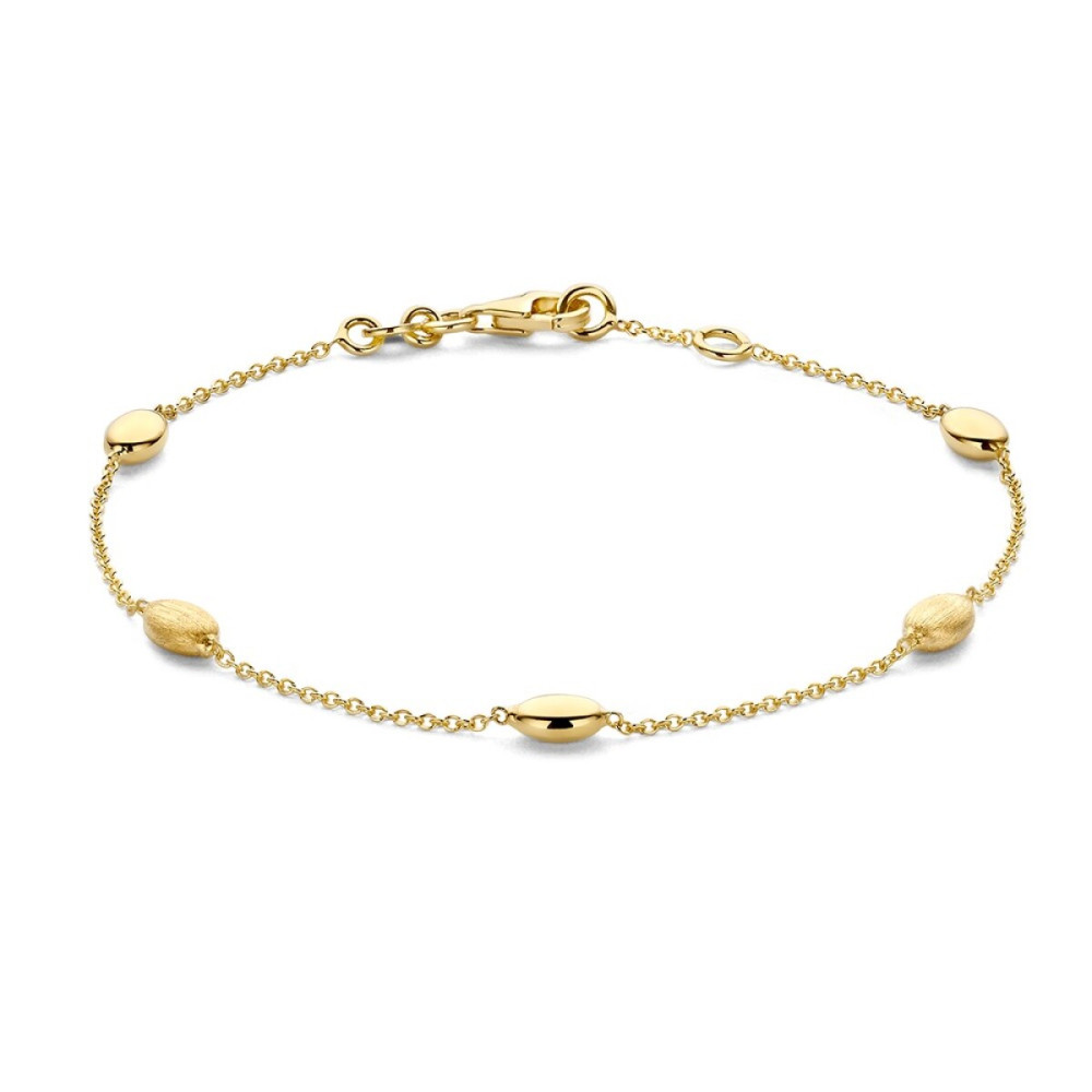 ovale-armband-14-karaat-goud-glanzend-mat-4-mm-breed-lengte-19-cm