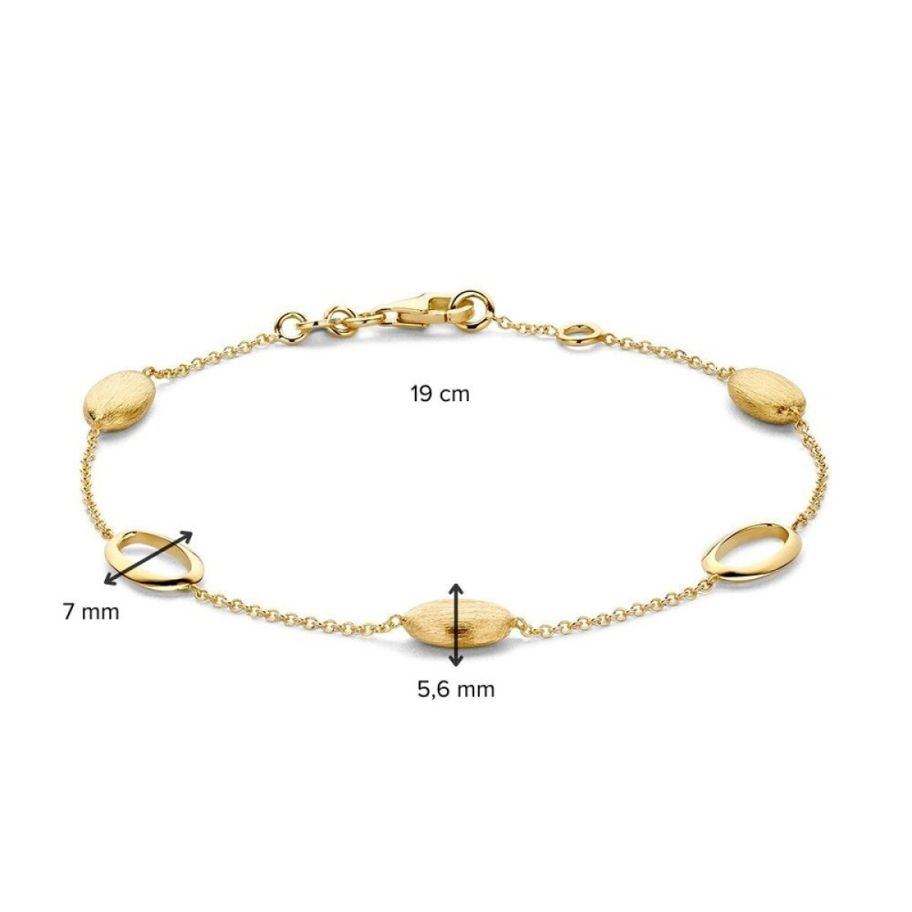 ovale-armband-goud-glanzend-en-mat-14-karaat-lengte-19-cm