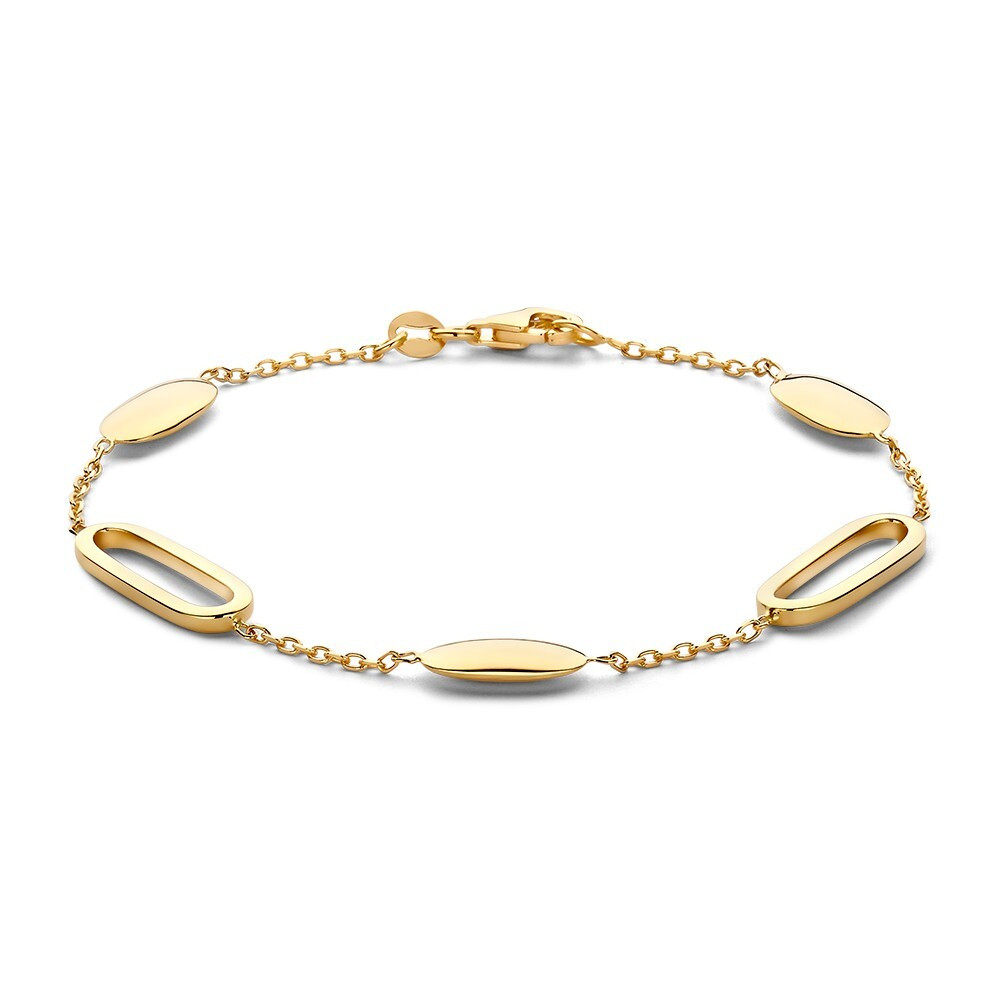 ovale-armband-van-glanzend-14-karaat-goud-en-67-mm-breed-lengte-19-cm