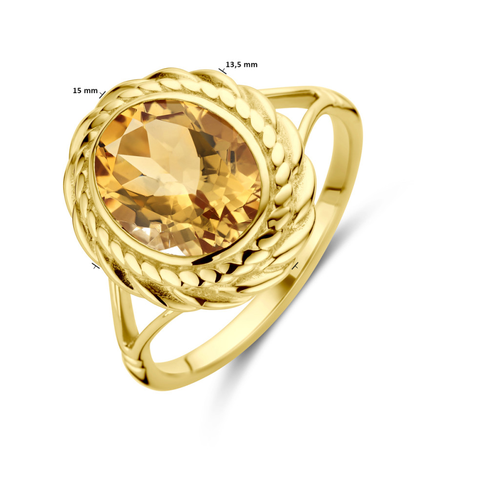ovale-citrien-ring-14-karaat-goud-en-gedraaide-rand-15-mm-breedte