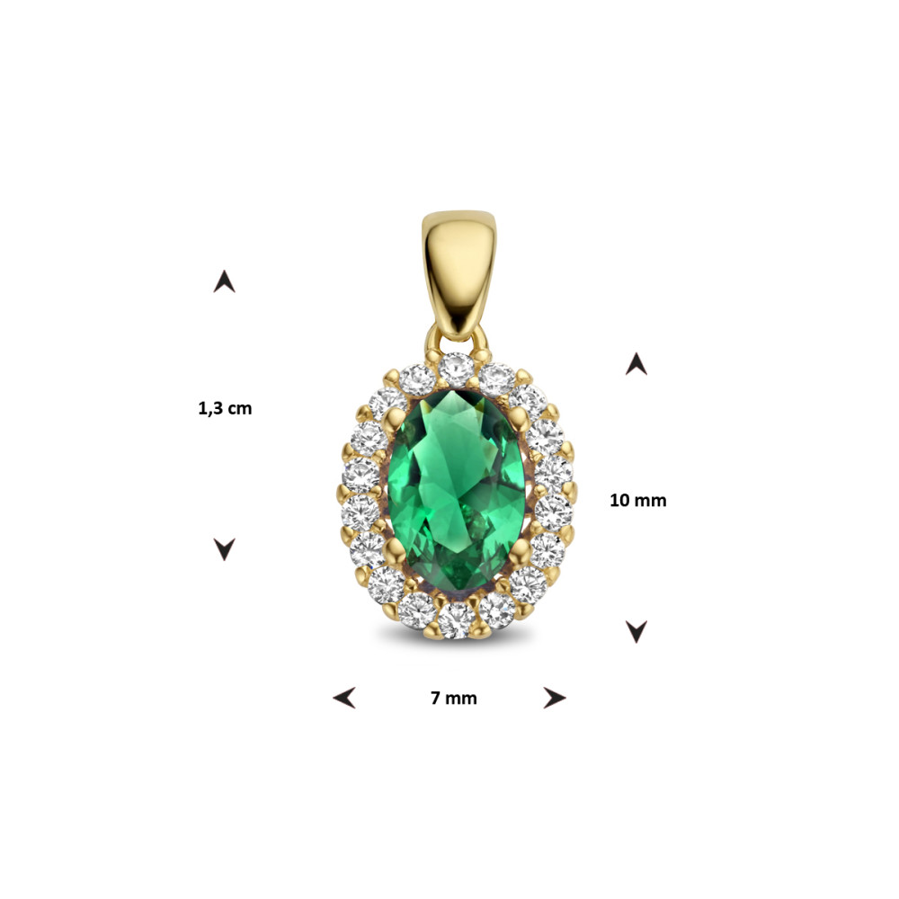 ovale-gouden-hanger-met-groene-en-transparante-zirkonia-stenen-hoogte-13-mm