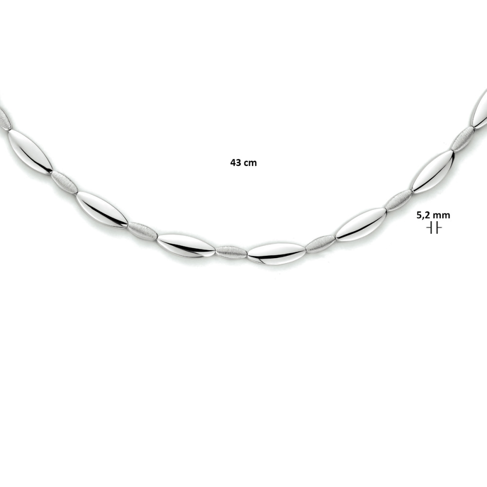 ovale-ketting-zilveren-matte-en-glanzende-schakels-5-2-mm-breedte-lengte-43-cm