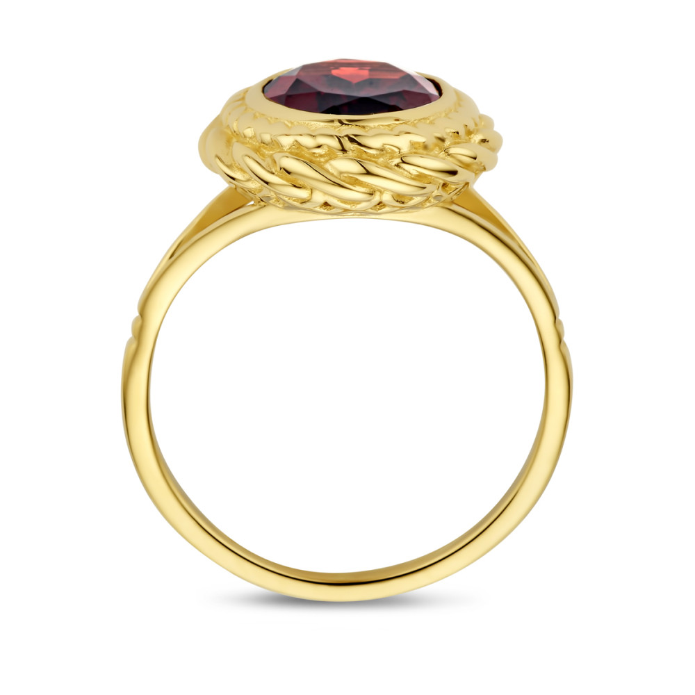 ovale-rode-granaat-ring-14-karaat-goud-en-gedraaide-rand-15-mm-breedte