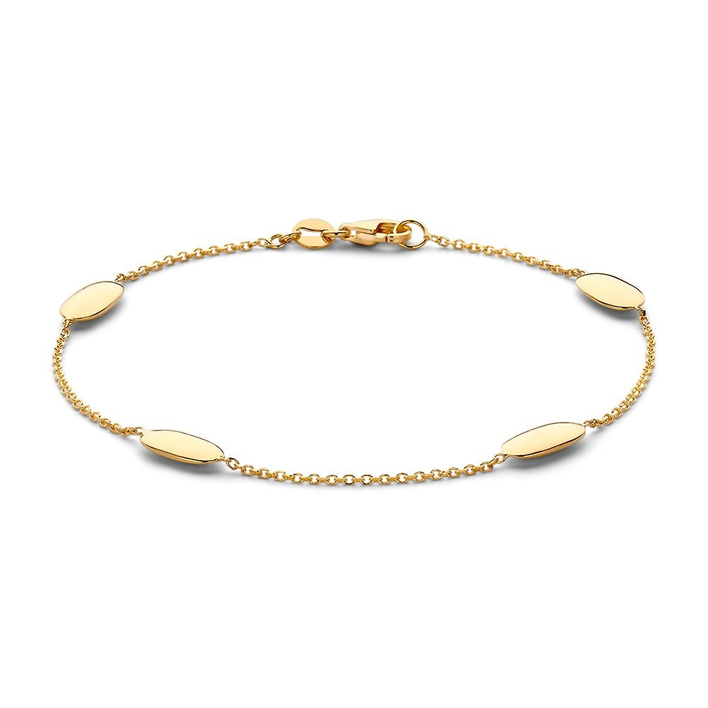 ovale-schakelarmband-van-14-karaat-glanzend-goud-en-5-mm-breed-lengte-19-cm