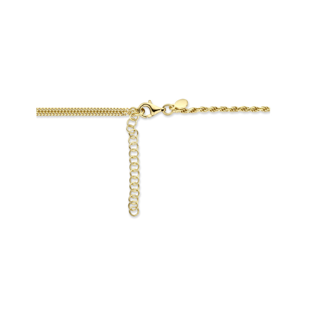 ovale-schakelcollier-goud-op-zilver-met-koffieboontje-lengte-verstelbaar-41-45-cm